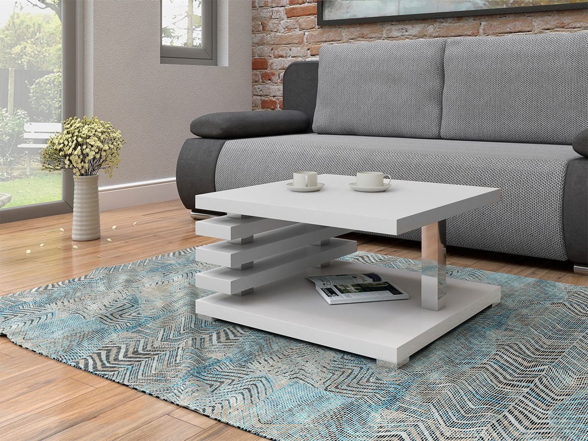 Couchtisch Goodyear 122 (Matt weiss)