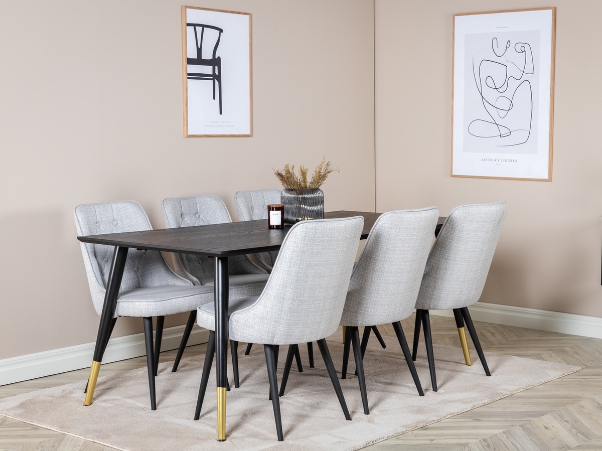 Essgruppe Dallas 1256 (Grau + Schwarz)