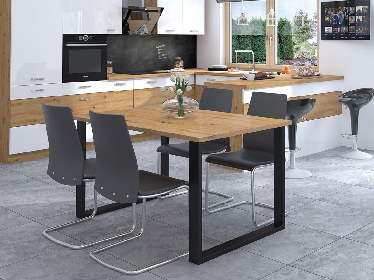 Tisch Tucson 137 (Artisan Eichenholzoptik + Schwarz)