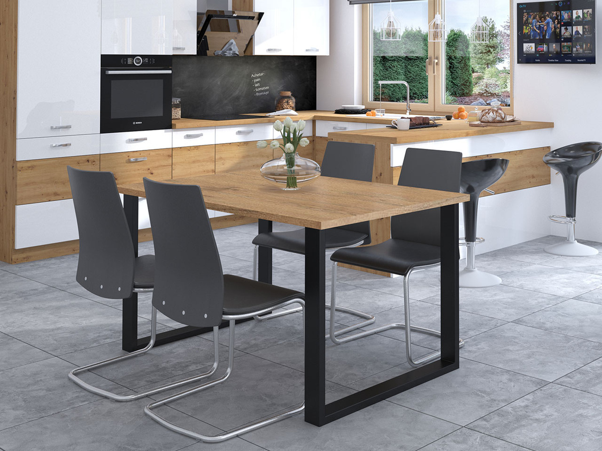 Tisch Tucson 137 (Lancelot-Eiche + Schwarz)