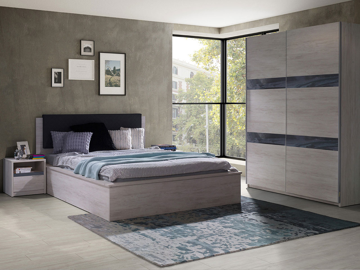 Bett Fivelbo 105 (Klostereiche + Soft Pik 011)