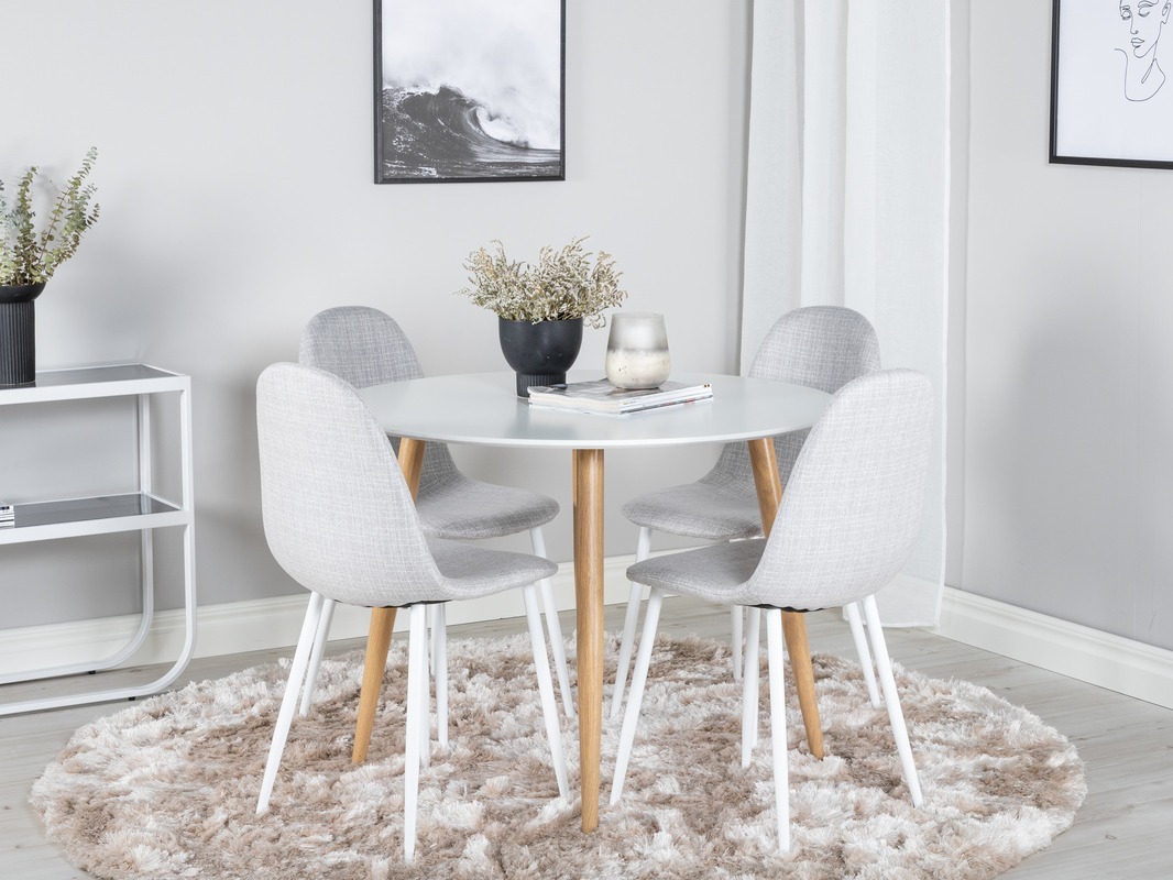 Essgruppe Dallas 291 (Hellgrau + Weiss)