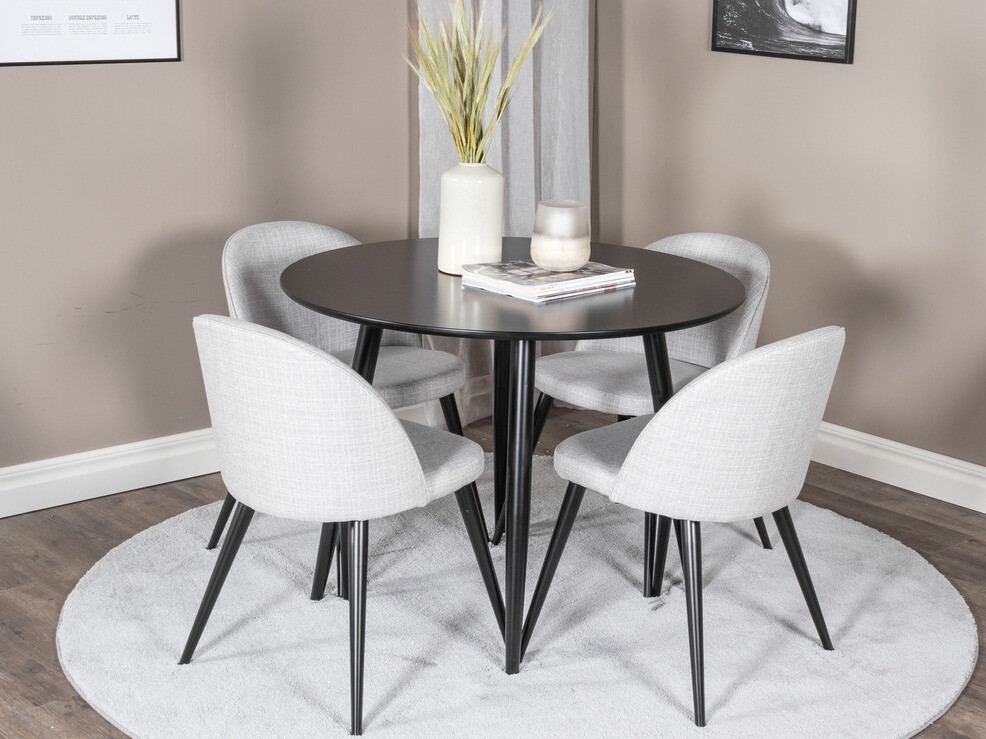 Essgruppe Dallas 343 (Hellgrau + Schwarz)