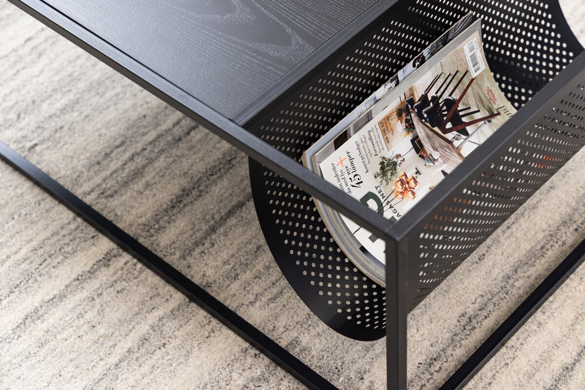 Couchtisch Norsica Sevferi 130 (Esche schwarz + Schwarz)