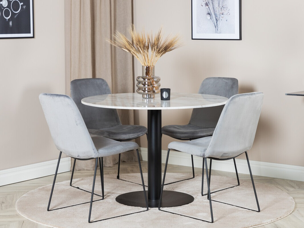 Essgruppe Dallas 2601 (Grau + Schwarz)