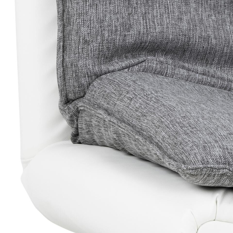 Schlafsofa Norsica 228 (Weiss + Hellgrau)