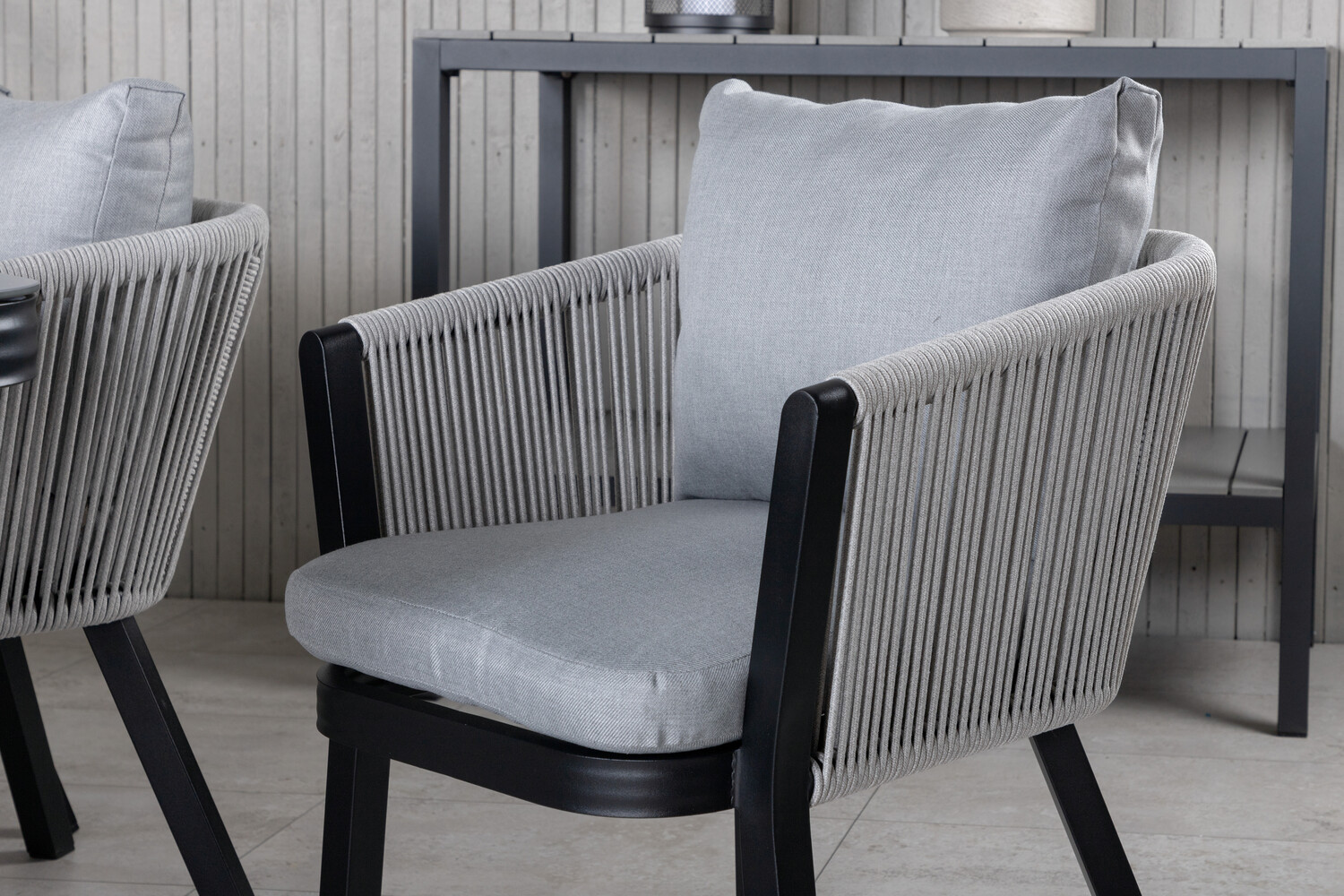 Tisch und Stühle Dallas 3020 (Schwarz + Grau)