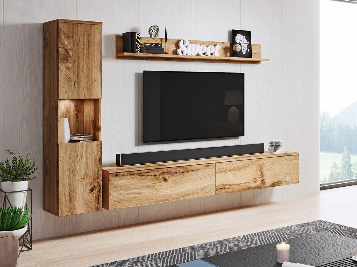 Wohnzimmer-Set Sarasota 130 (Wotan-Eiche)
