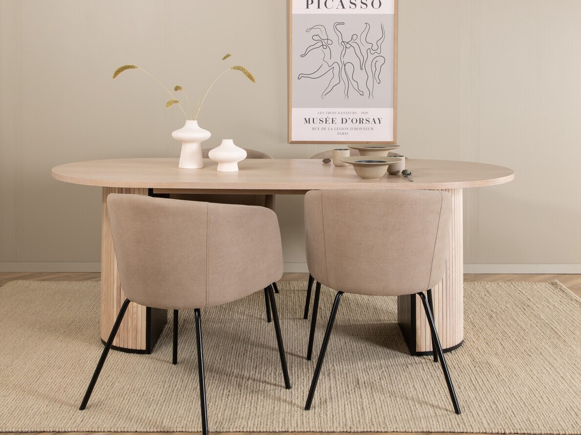 Essgruppe Dallas 2767 (Beige + Schwarz)