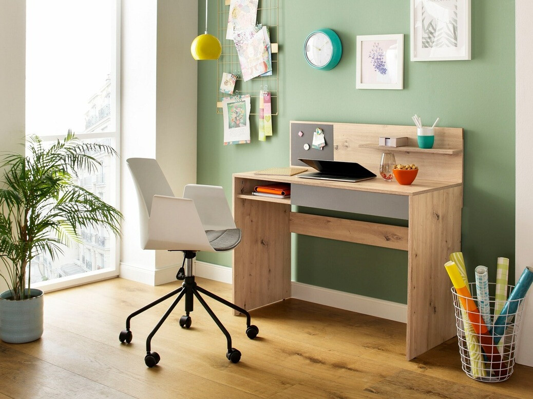 Bürotisch Denton 301 (Anthrazit + Eiche)
