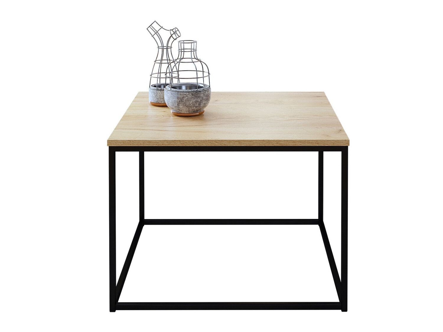 Couchtisch Germantown 105 (Mattschwarz + Eiche)