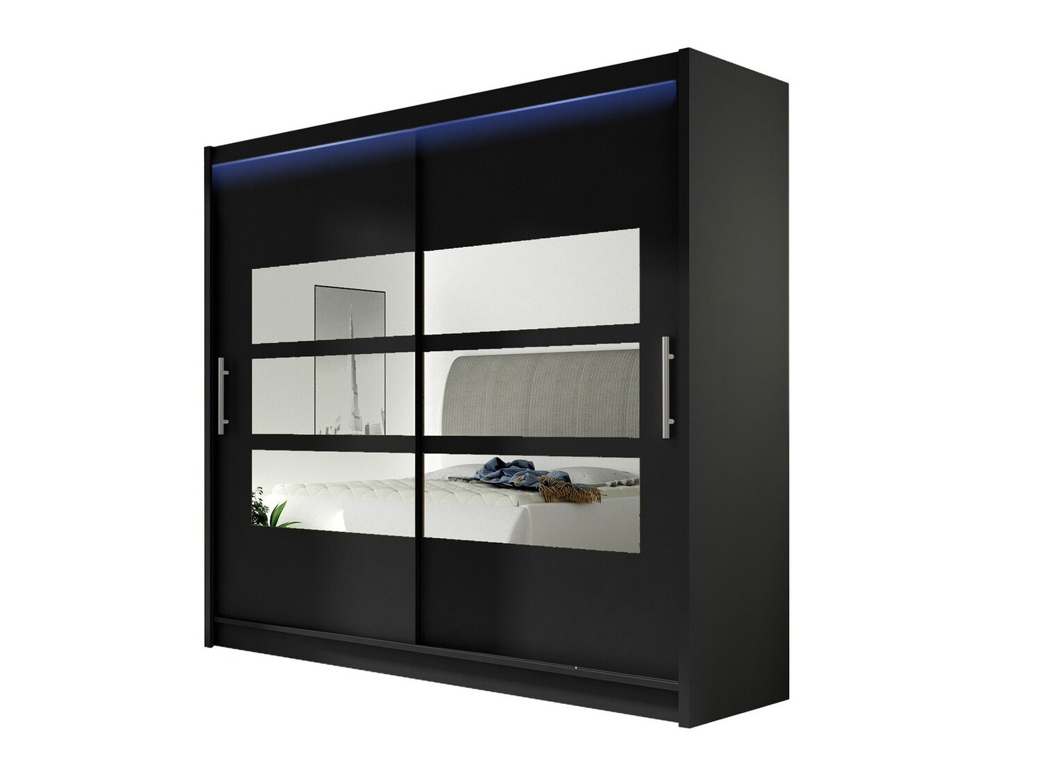 Kleiderschrank Closico Pallor III (Schwarz)