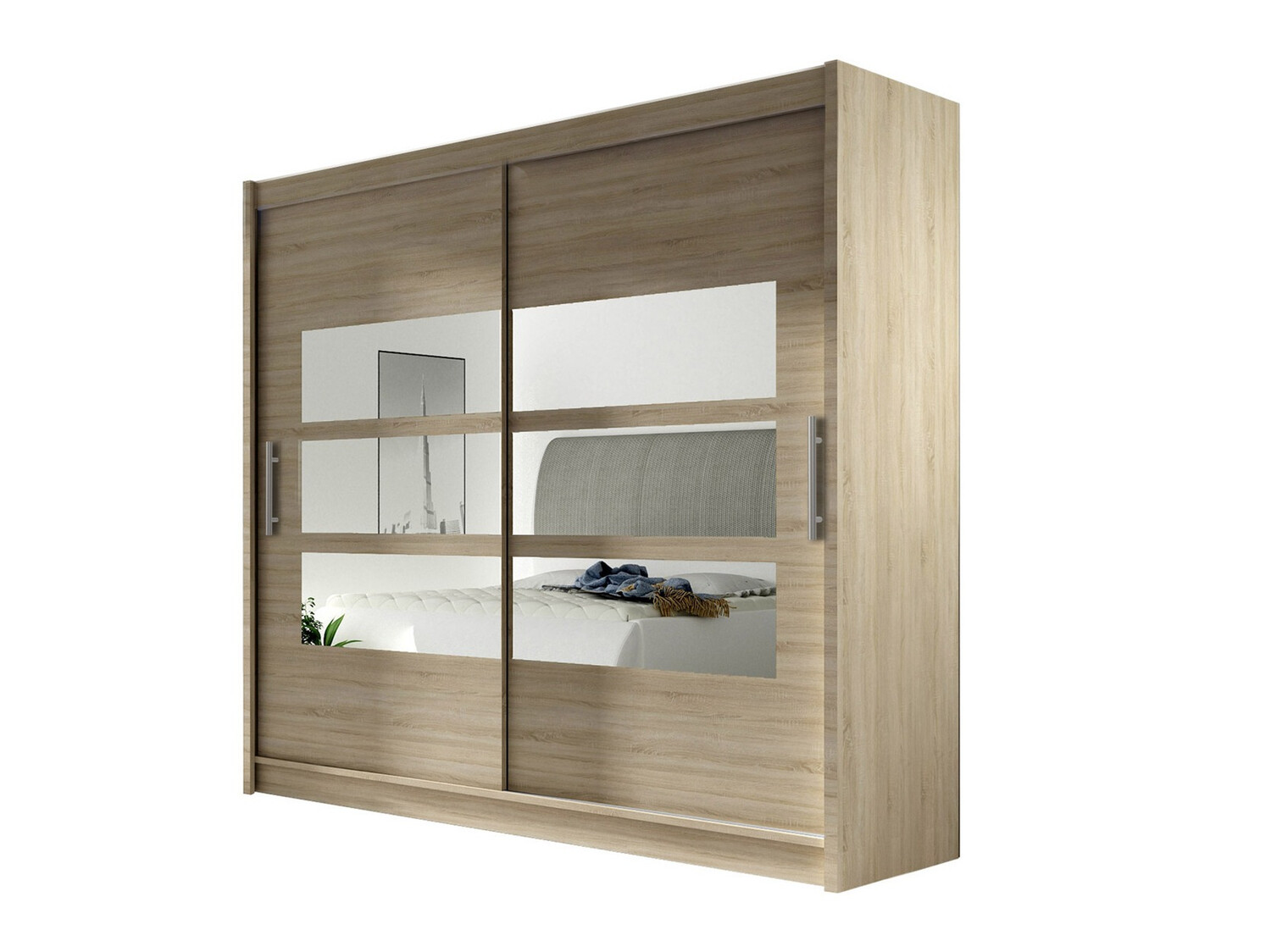 Kleiderschrank Closico Pallor III (Sonoma eichenholz)