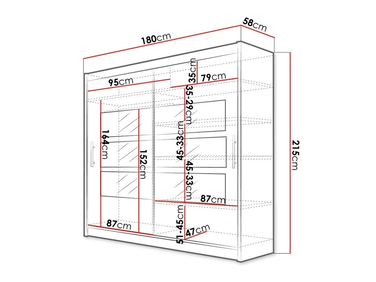 Kleiderschrank Closico Pallor III (Weiss)