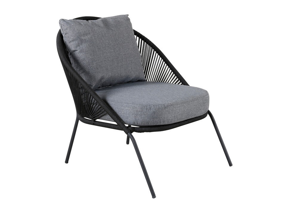 Gartensessel Dallas 1079 (Schwarz + Grau)