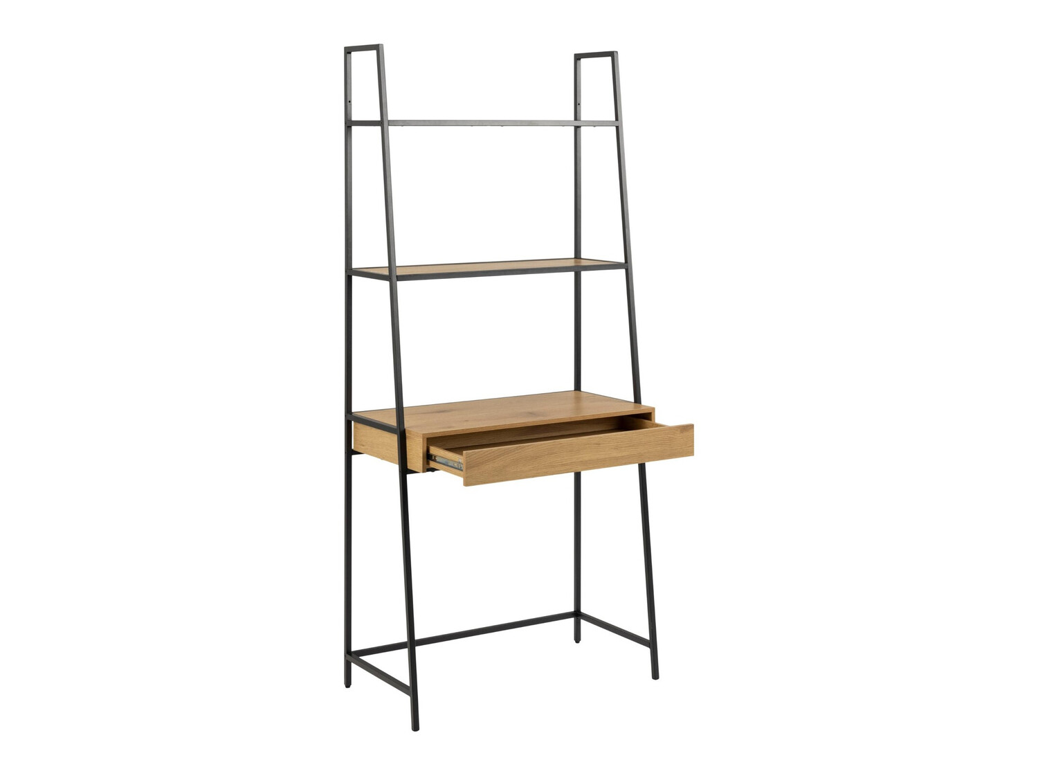 Bürotisch Norsica Sevferi 163 (Wildeichenholzoptik + Schwarz)