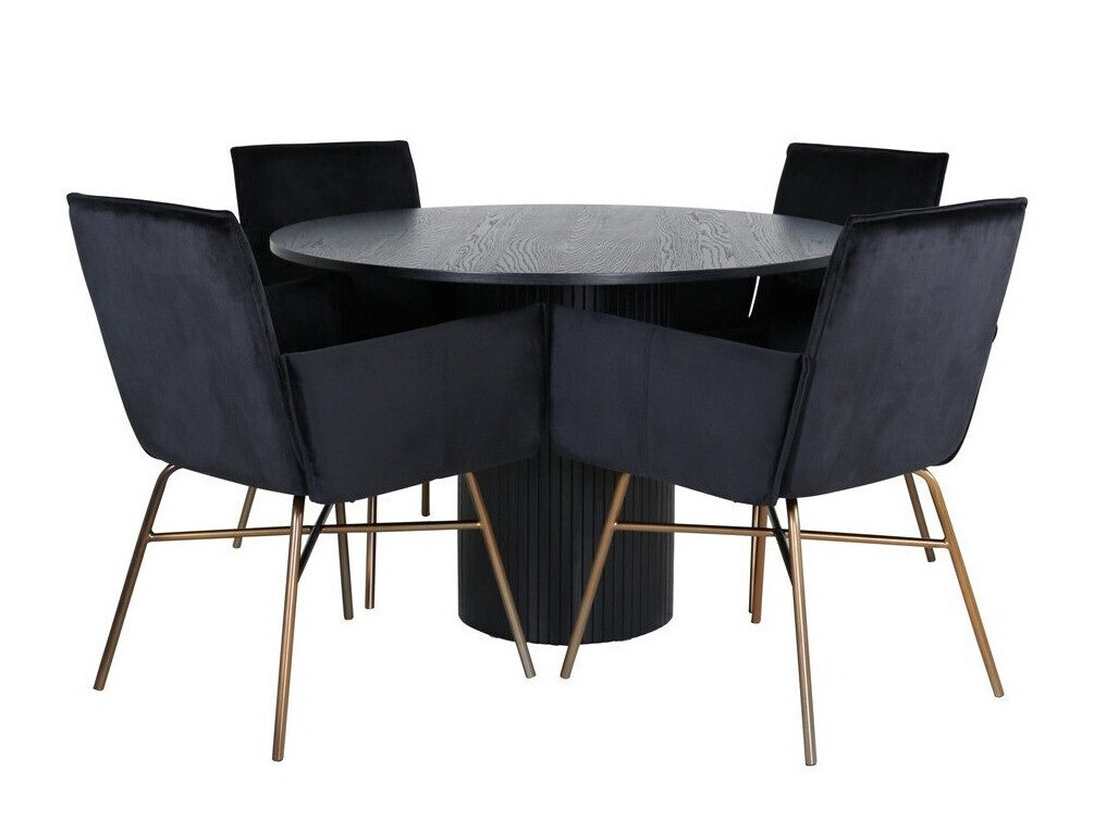 Essgruppe Dallas 3092 (Schwarz + Kupfer)