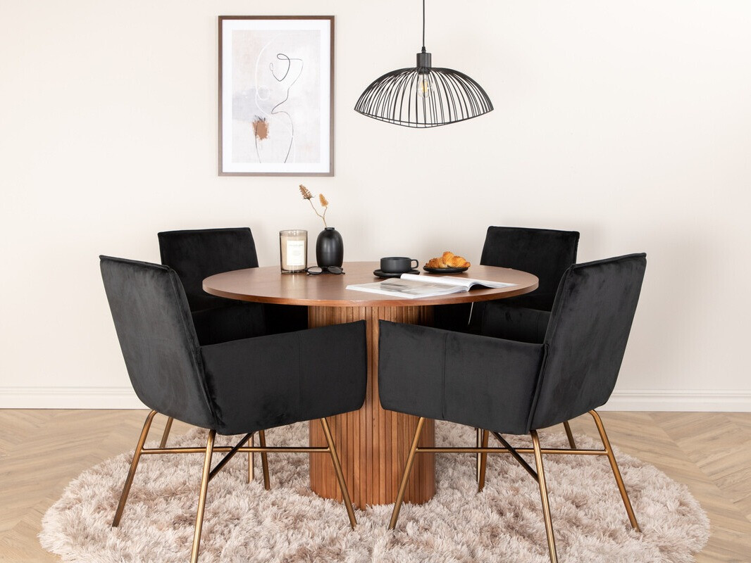 Essgruppe Dallas 3093 (Schwarz + Kupfer)