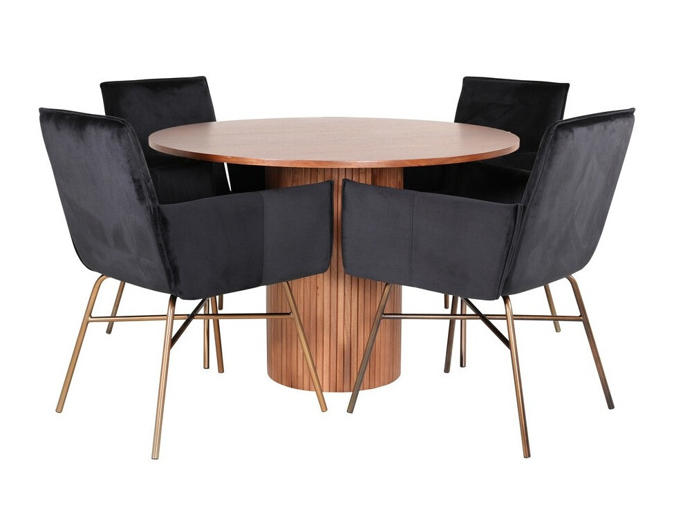 Essgruppe Dallas 3093 (Schwarz + Kupfer)