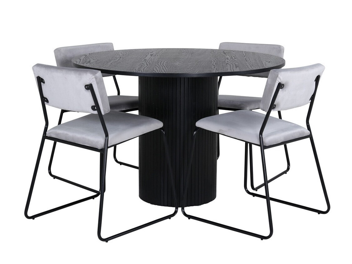 Essgruppe Dallas 3084 (Grau + Schwarz)