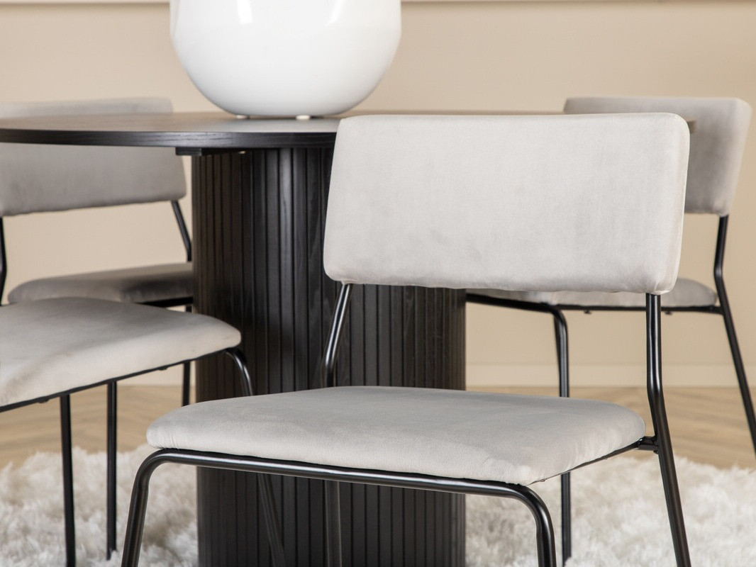 Essgruppe Dallas 3084 (Grau + Schwarz)