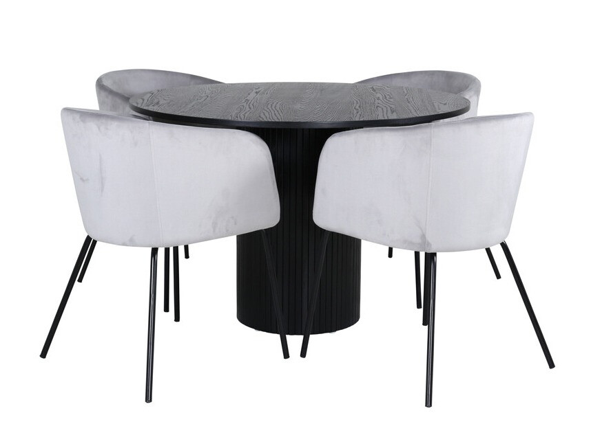 Essgruppe Dallas 3103 (Grau + Schwarz)