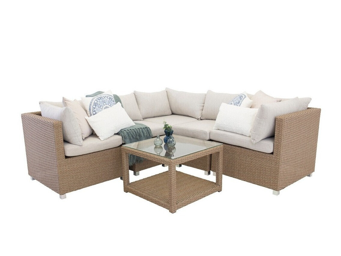 Gartenmöbel-Set Dallas 772 (Braun + Weiss)