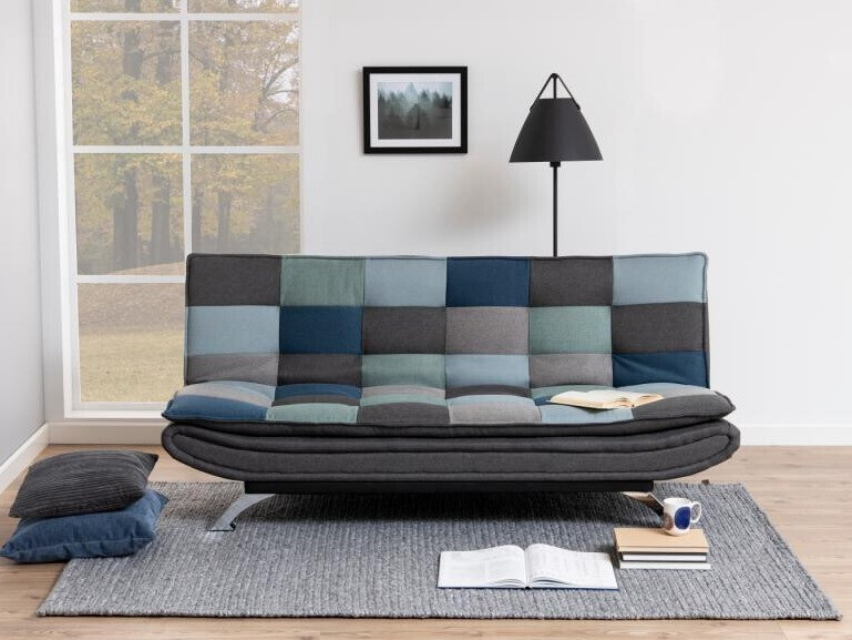 Schlafsofa Norsica 228 (Grau + Blau)