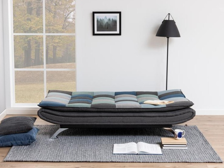 Schlafsofa Norsica 228 (Grau + Blau)
