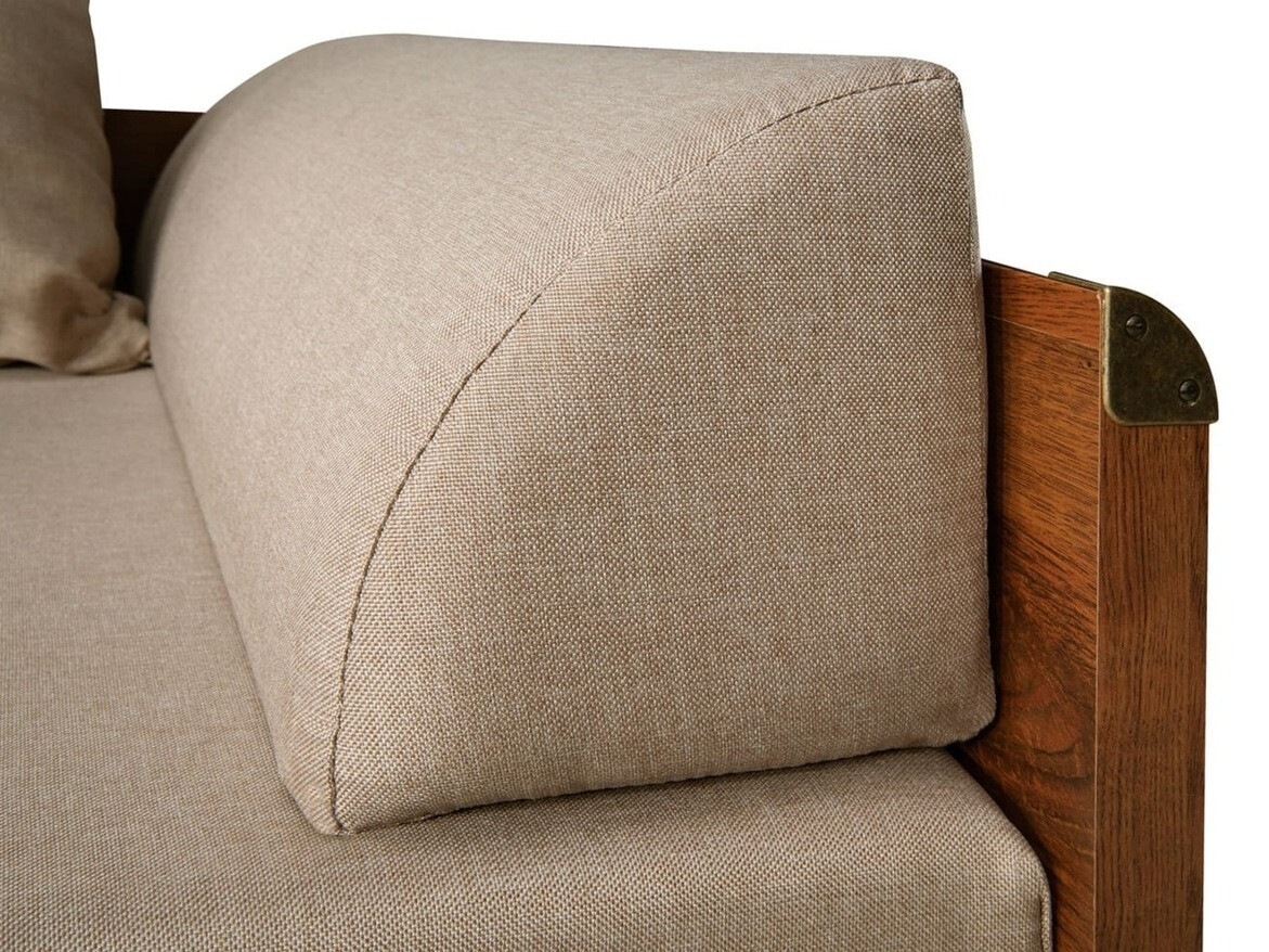 Bett Boston 630 (Eichenholzoptik + Beige)