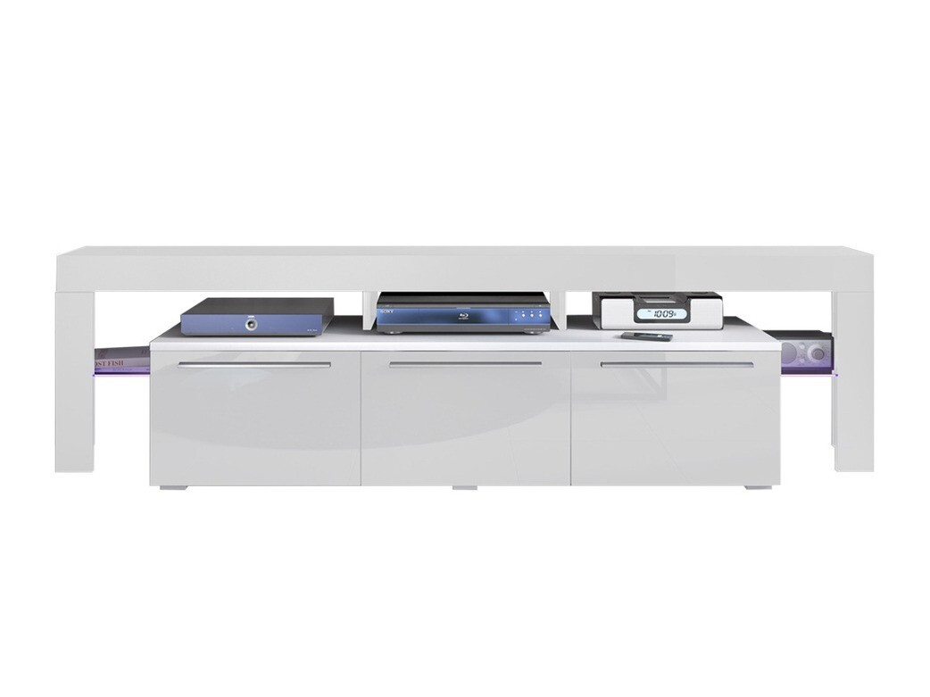 TV-Möbel Arbor (Weiss + Weiss glänzend)