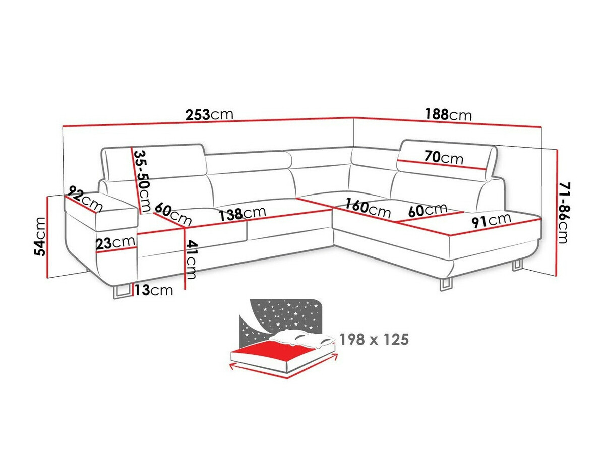 Ecksofa Comfivo Liberta (Lux 05 + Lux 06)