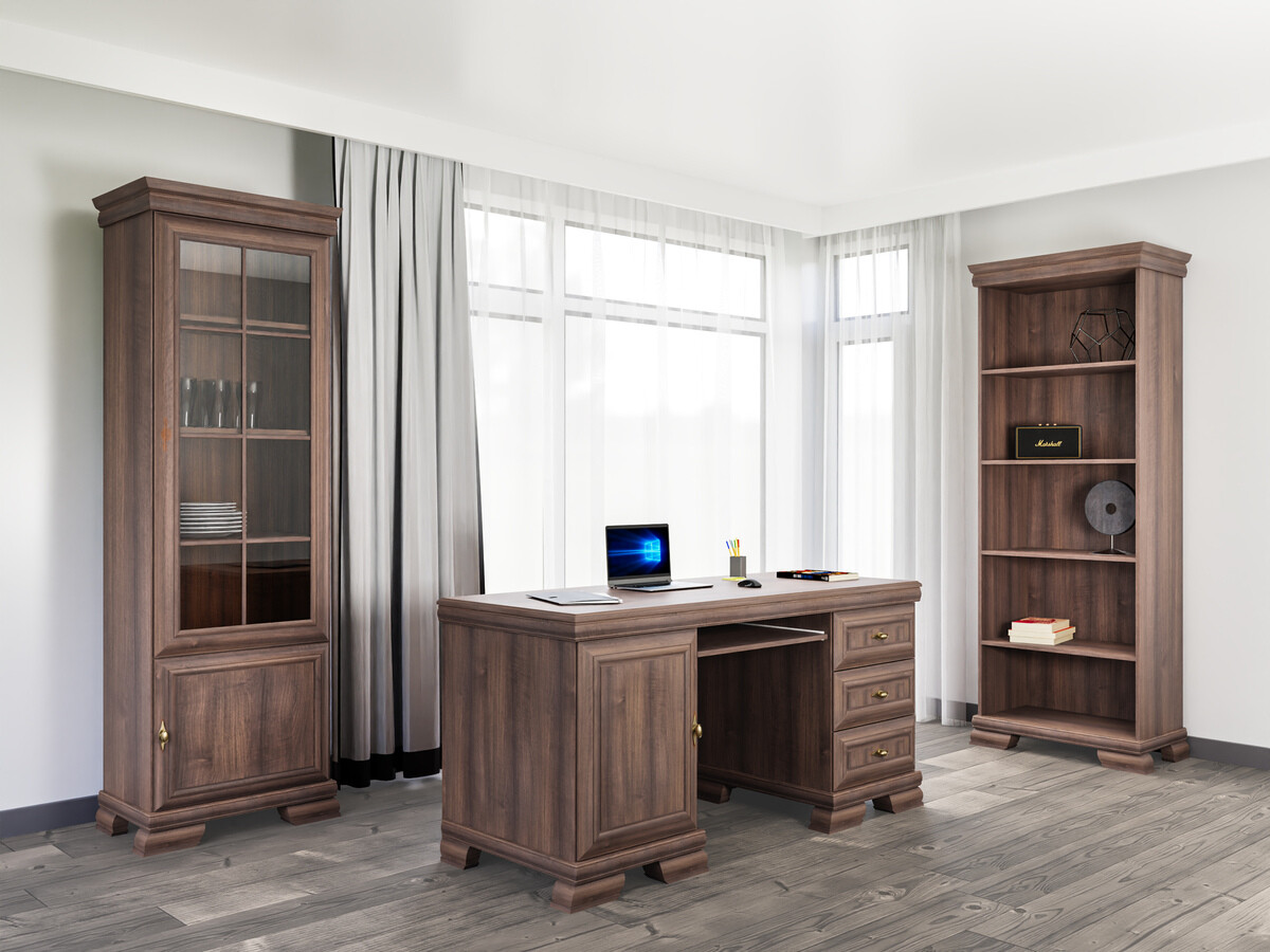 Büro-Set Salmeru 120 (Samoa King Nussholzoptik)