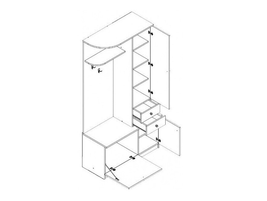 Flurgarnitur Murrieta 116 (Sonoma eichenholz)