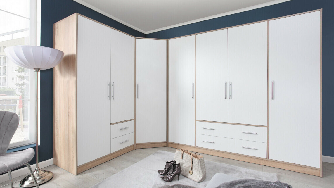Kleiderschrank Cavmero 102 (Sonoma-Eiche + Weiss)