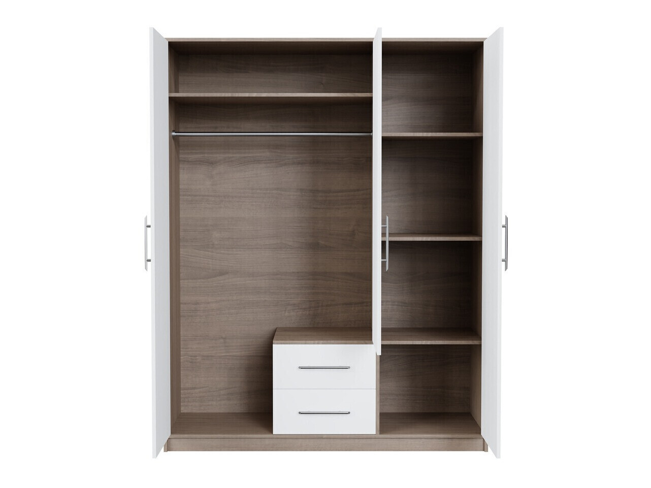 Kleiderschrank Cavmero 103 (Sonoma eichenholz + Weiss)