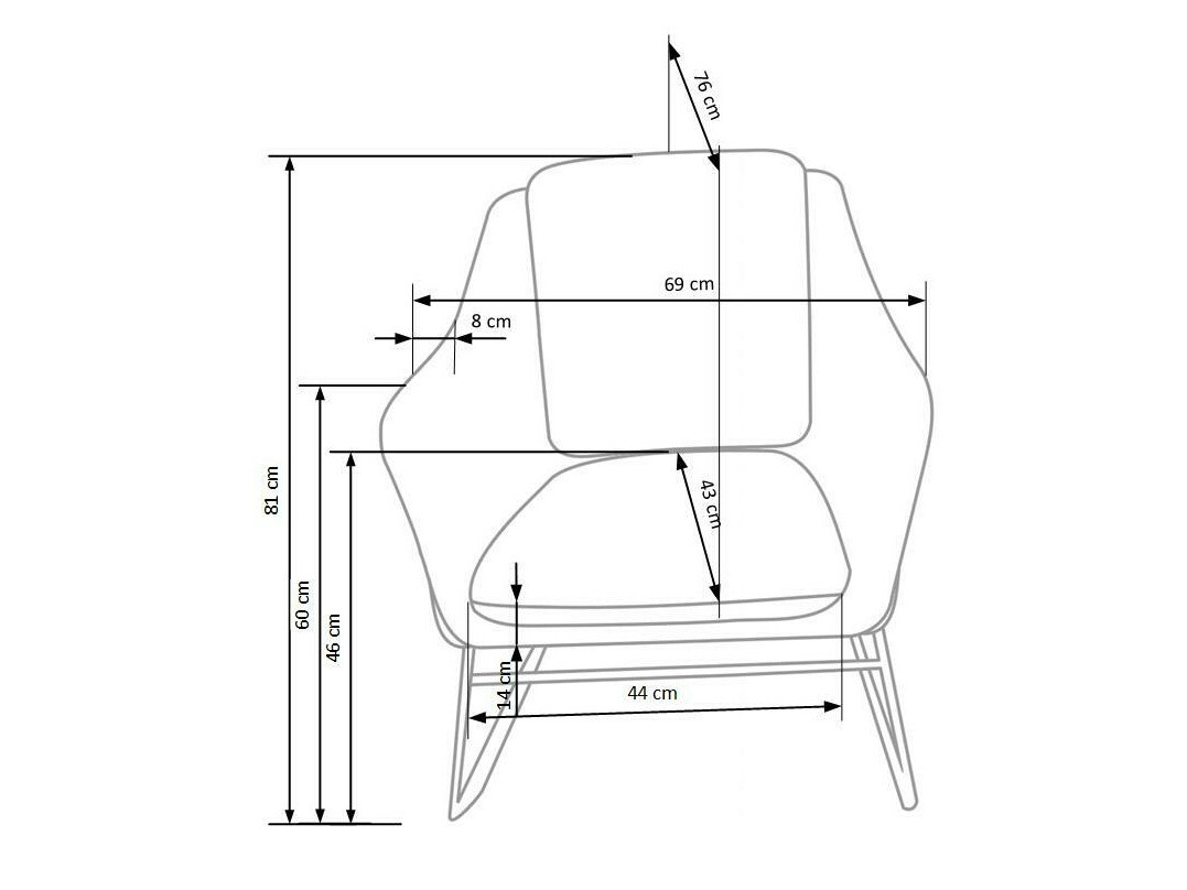 Sessel Houston 846 (Türkis + Gold)