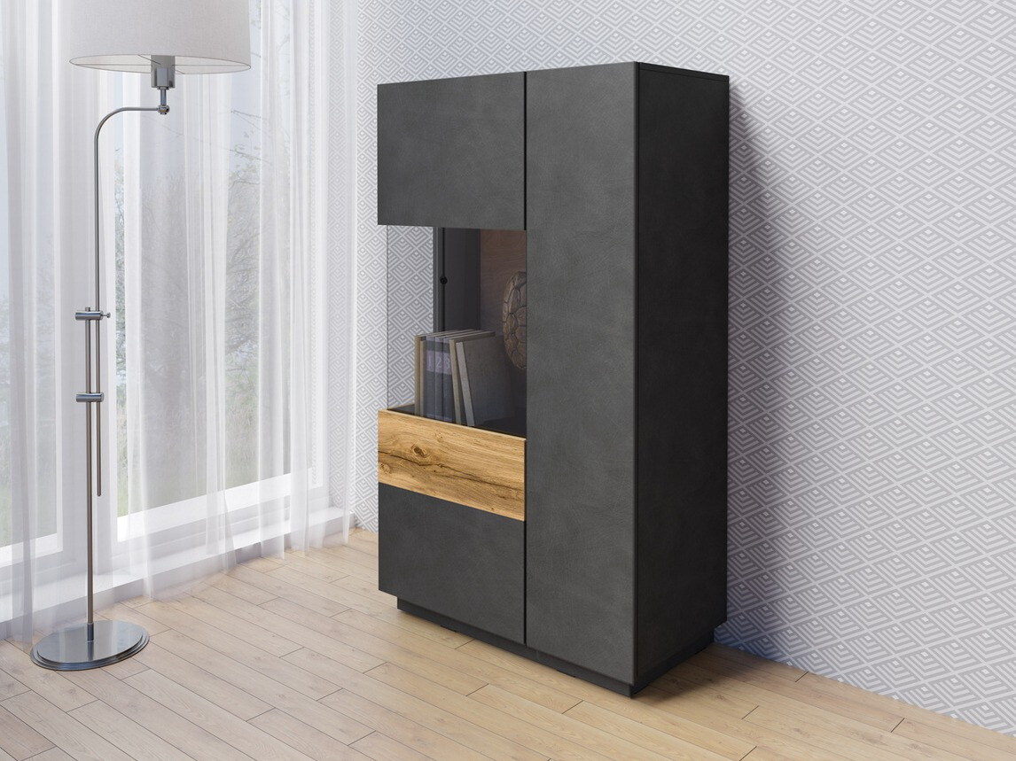 Sideboard Livlore 104 (Matera grau + Wotan Eiche)