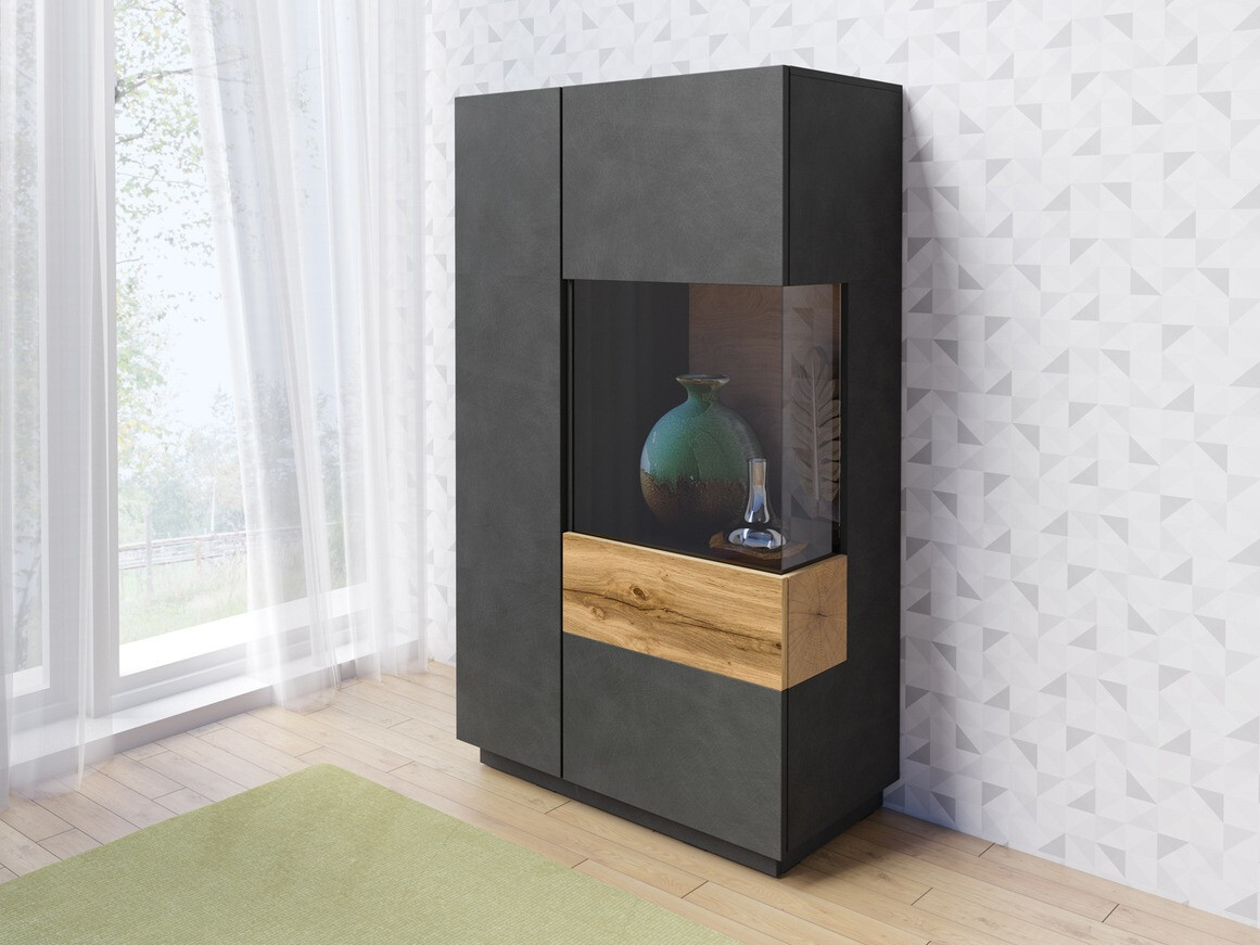 Sideboard Livlore 104 (Matera grau + Wotan Eiche)