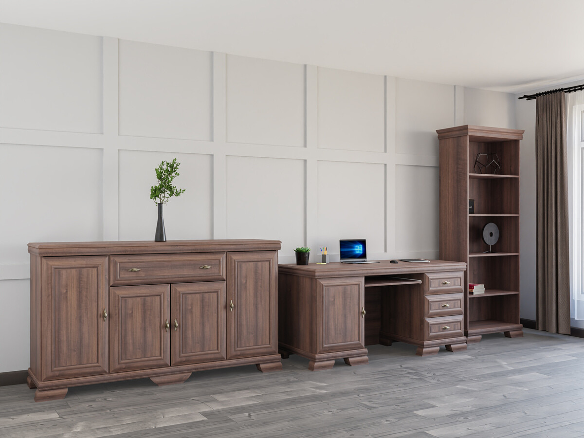 Büro-Set Salmeru 125 (Samoa King Nussholzoptik)