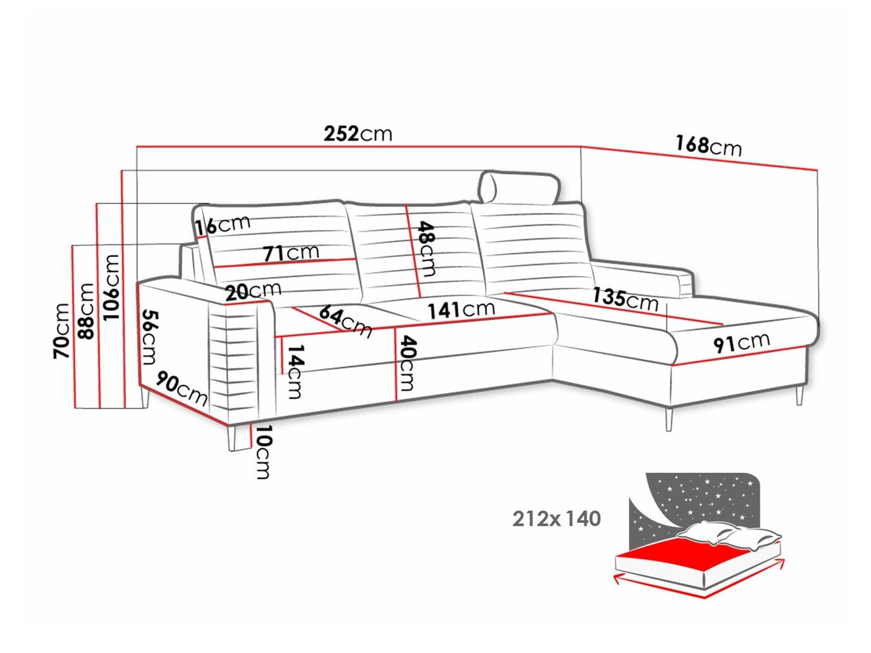 Ecksofa Comfivo 243 (Velluto 08)