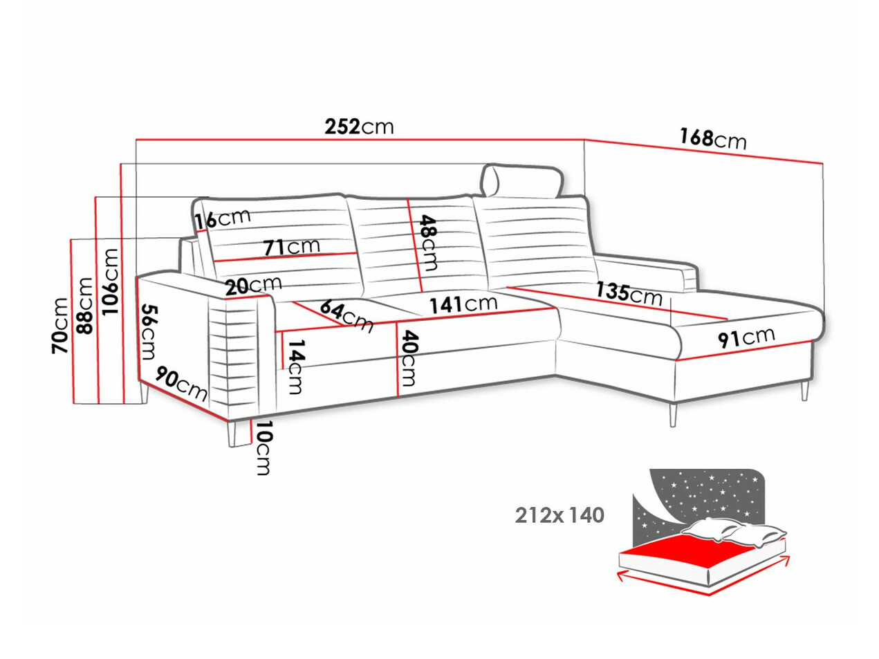 Ecksofa Comfivo Cumintudo (Velluto 27)