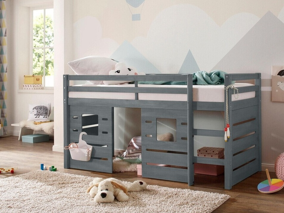 Hohes Bett Ruvfiva 104 (Grau)