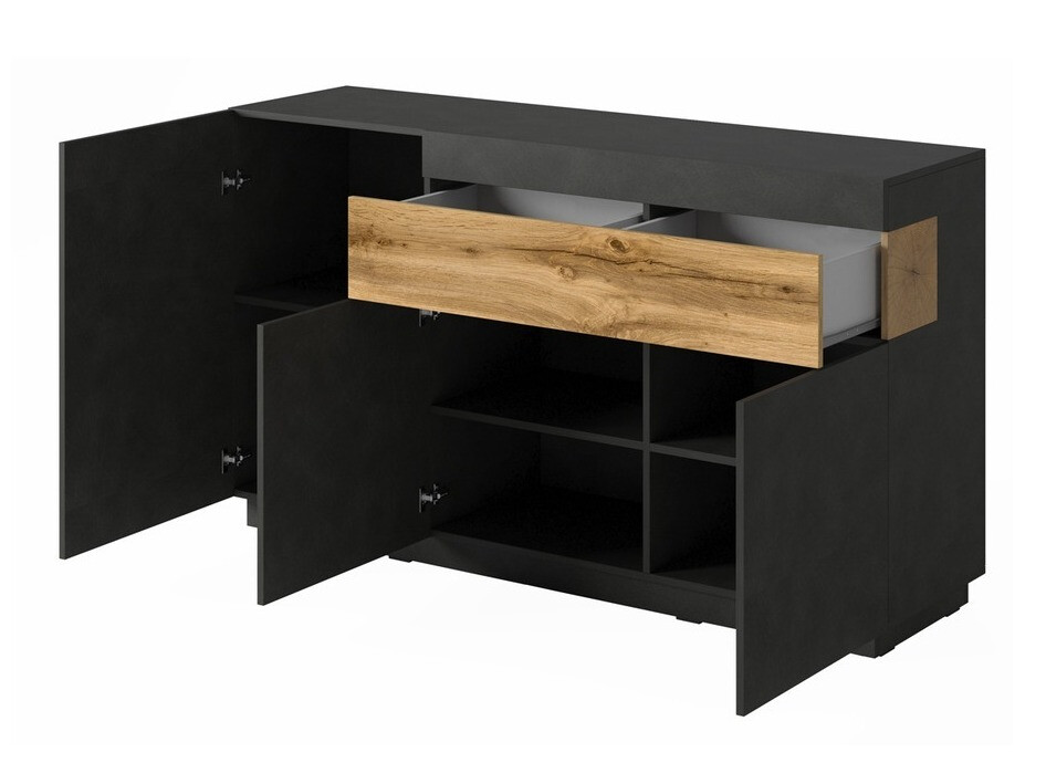 Kommode Livlore 105 (Matera grau + Wotan Eiche)