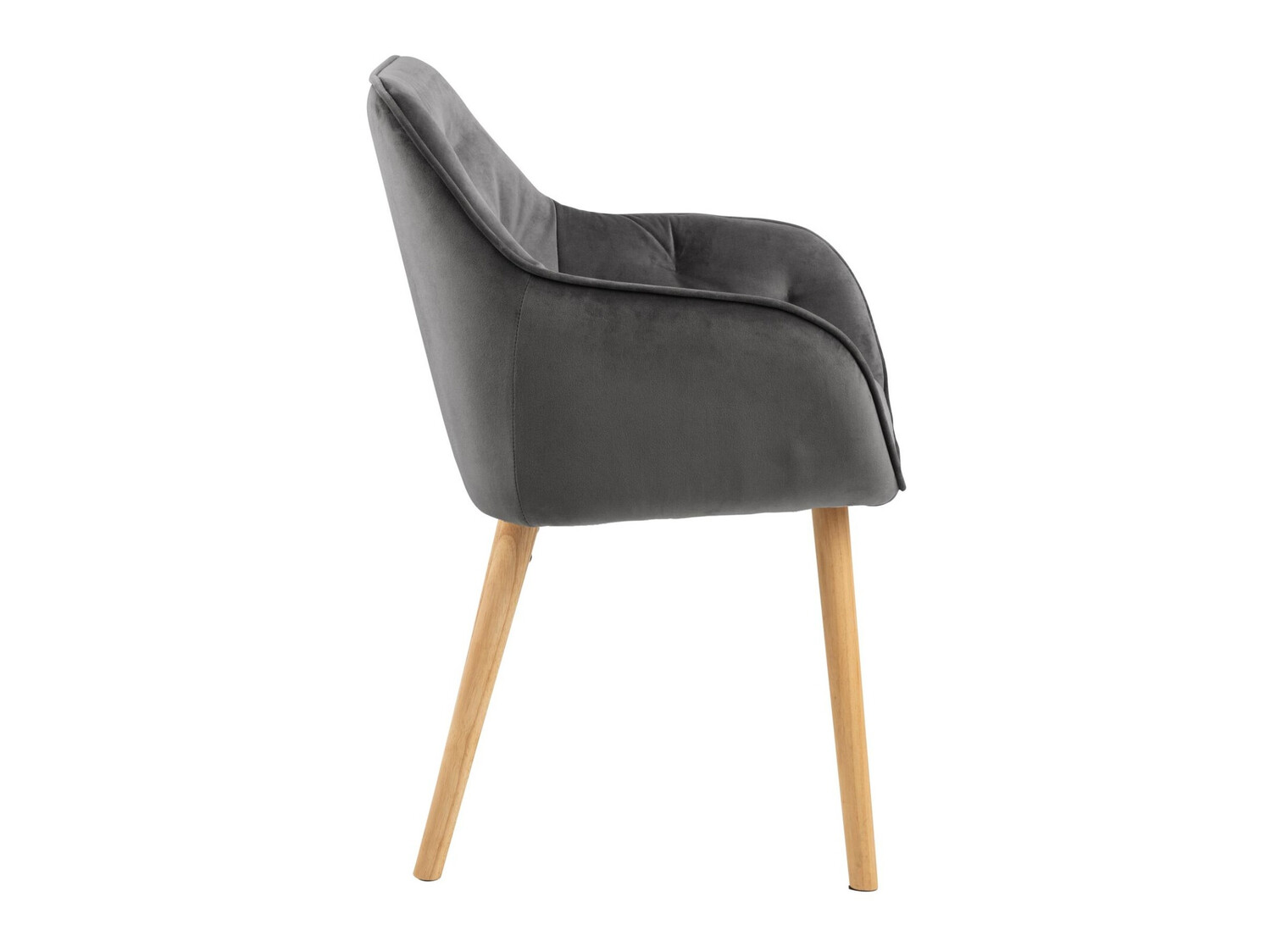 Stuhl Norsica 489 (Dunkelgrau + Helles Holz)