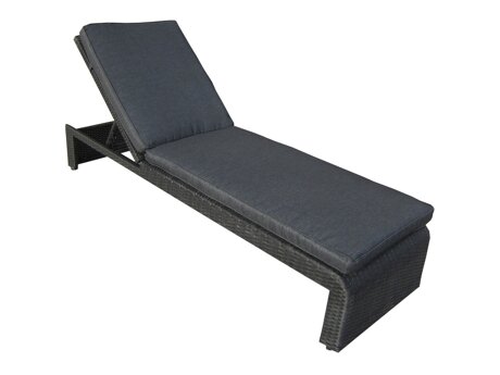 Garten-Loungesessel Dallas 771 (Schwarz + Grau)