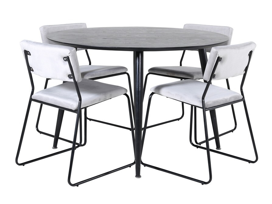 Essgruppe Dallas 2543 (Hellgrau + Schwarz)