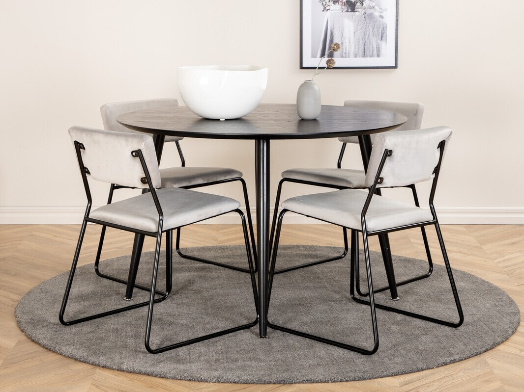 Essgruppe Dallas 2543 (Hellgrau + Schwarz)