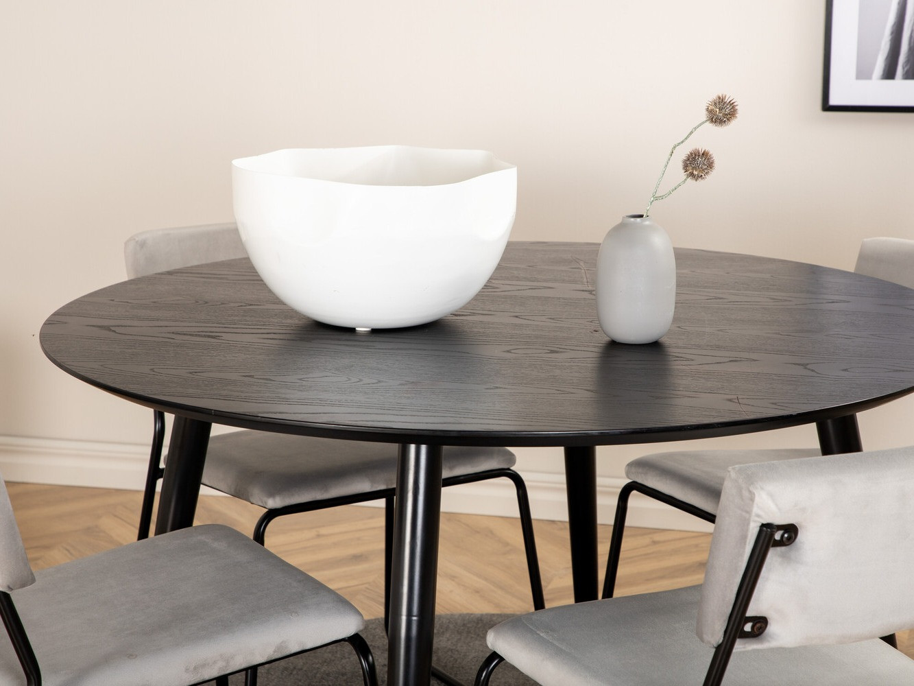 Essgruppe Dallas 2543 (Hellgrau + Schwarz)