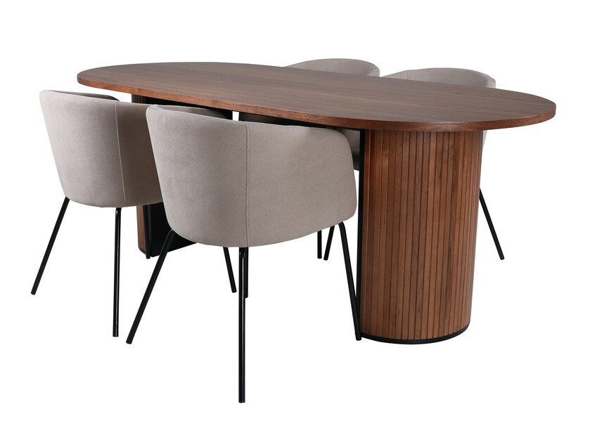 Essgruppe Dallas 2749 (Beige + Schwarz)